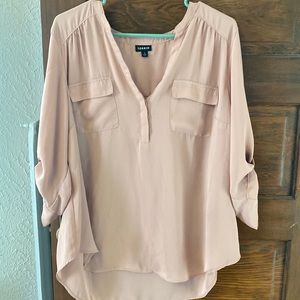 Torrid Size 2 Blush Pink Sheer Blouse